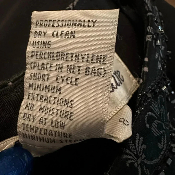 Marie T. Claire elegant sequined black dress size 8 - Picture 9 of 10